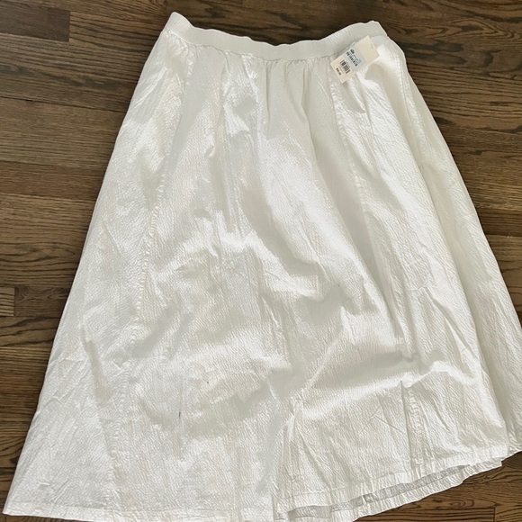 White A-Line Midi Skirt - Picture 1 of 6
